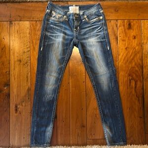 Toms Blue Skinny Jeans with Distressed Design